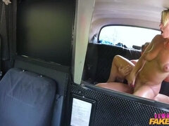 Horny sweaty taxi backseat fuck