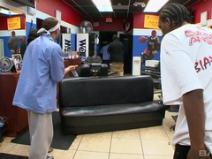 흑인, 흑갈색 머리, 사정 샷, 얼굴에, 피어싱