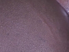 Ebony Anus Hole Inflated by a Big White Cock and Creampied