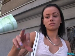 Short hair and small boobs fucks for a bundle of cash