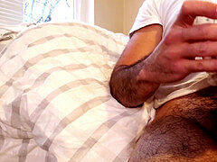 아마추어, 큰 음경, 머리카락이 많은, 수음