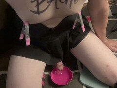 Sperma shot, Dominante vrouw, Orgasme, Voorbinddildo