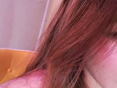 Amateur horny teen girl on webcam takes toy deep inside