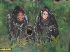 Kont, Grote kont, Bruinharig, Hd, Latijnse vrouw, Orgasme, Openbaar, Zusters