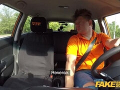 Sexy Spanish babe Ginebra Bellucci gets her first driving lesson and fucked hard in car