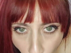 Amatorka, Obciąganie, Dildo, Latynoska, Rudowłosa, Pończochy