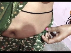 Hotel escapades with a wife in a saree and big nipples