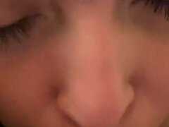 18, 오랄섹스, 얼굴에, 페티쉬, 집에서 만든, 라티나, 우유, 셀카