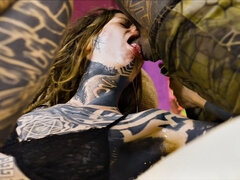 Tattoed Couple Hard Fucking And Anal
