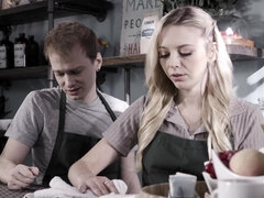 Cute barista Lily Larimar shagged by her co-worker