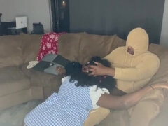 Big Tits Black Amateur Sucks Lion Cock