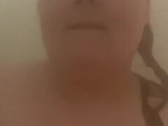 Badrum, Bbw stor vacker kvinna, Kvinna, Fingering, Onani, Dusch, Solo, Sprutande