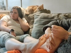 Universitet, Fötter, Femdom, Fotjobb, Latina, Tonåring