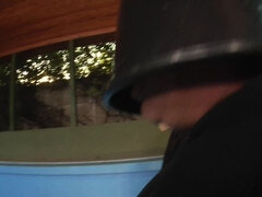 18 let, Velké péro, Kuřba, Brunetka, Německé, Spodní prádlo, Venku, Teenka