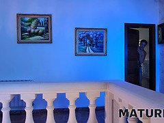 Svart, Blond, Kukk suging, Cougar, Moden, Milf, Stemor, Trekant