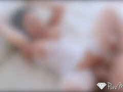 Schlafzimmer, Braunhaarige, Latina, Milf, Muschi, Rasiert, Stiefmutter, Spielzeuge