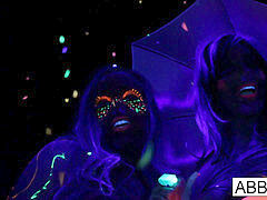 ebony Light Rainy Night with Abigal Mac & Ava Addams