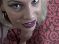 blonde milf gives blowjob to bbc - oral pov sex