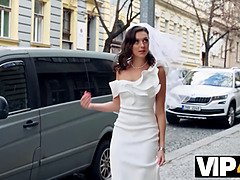 Braut, Braunhaarige, Paar, Tschechisch, Kleid, Hd, Strümpfe, Hochzeit