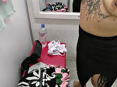 Amateur camera in the locker room