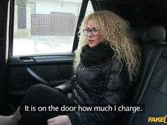 Frizzy Haired Blonde Mom in Glasses Gets A Mouthful Of Cabbie Cock - reality taxi sex