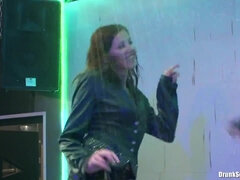 She flashes her big tits on drunk sex party