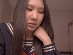 Cute Asian schoolgirl Alize Zaide has a solo adventure with a mature stud
