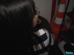 Amatör, Svart, Avsugning, Klackar, Utomhus, Piercing, Pov, String