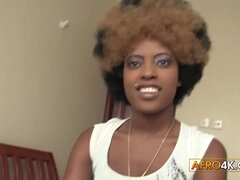 Ebony Fuckslut in an Afro Inserted by White Man