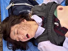 Misaki Azusa outdoor BDSM kept in a shallow grave boots on face facial cumshot extreme domination