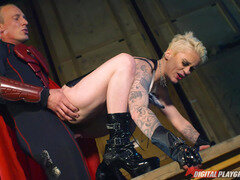 Blonde, Bottes, Gants, Hard, Talons, Tatouage