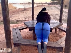 Pétant, Pieds, Public, Spandex