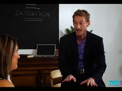 August Ames & Ryan McLane get kinky with their big natural tits in a hot study session