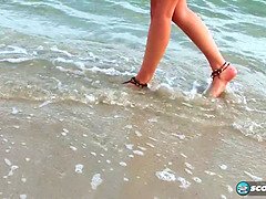 Strand, Blond, Voeten fetish, Hd, Alleen