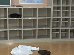 Female College Student Plays with Her Teacher by Ballkicking and Ballbusting