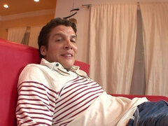 Brunette stunning stepsister teases and gets a hard fuck on the couch