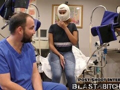 POV of Taylor Ortega getting her pussy filled with jism during a wild exam role play