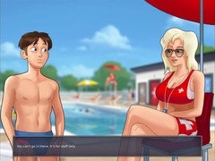 Gloryhole fun in the changing room - summertime saga episode featuring dirty gamesxxx