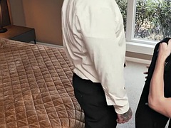 His jaw is being stretched by a monster swollen cock! Its amazing!
