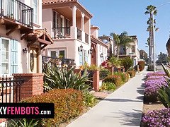 Curious dude dominates & ravishes perky blonde teen in sexy robot pose