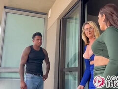Brazilian MILFs Tiffany Montavani & Agatha Mama Hardcore Anal Fuck with Maintenance Man