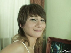 Blondine, Pik sutte, Hundestilling, Slikning, Barberet, Stripning, Teenager