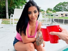 Amateur, Grosse bite, Souple, Fille latino, Seins naturels, Chatte, Maigrichonne, Nénés