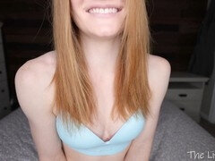 I'll make daddy cum in five minutes - jerk off instructions in a blue bra