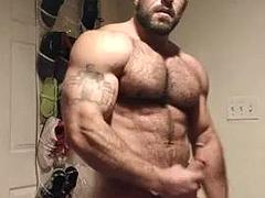 Grosser schwanz, Spermaladung, Schwul, Behaart, Handjob, Masturbation, Muskel, Solo