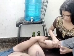 18, 아줌마, 양성적인, 커플, 집에서 만든, 조그마한, 보지, 스타킹