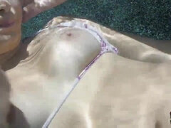 항문, 큰 가슴, 흑갈색 머리, 음경, 밀프