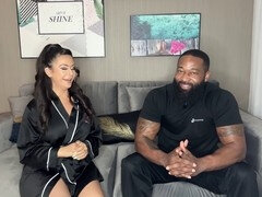 Casting couch interview with Kiki Klout and James Hardon on the sofa