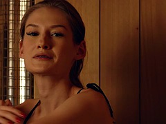 금발의, 유럽인, 발, 대단히, 마사지, 문신, 젖가슴, 장난감들