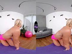 Blond, Hd, Masturbatie, Orgasme, Gezichtspunt, Alleen, Tieten likken